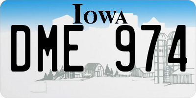 IA license plate DME974