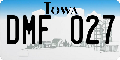 IA license plate DMF027