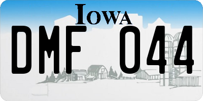 IA license plate DMF044