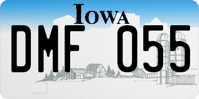 IA license plate DMF055