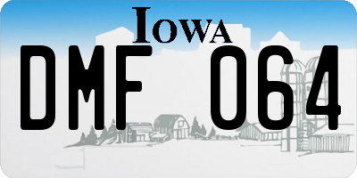IA license plate DMF064