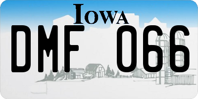 IA license plate DMF066