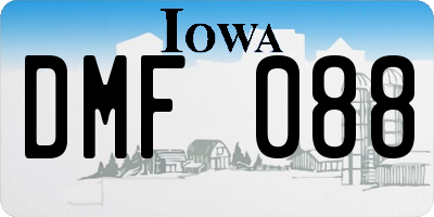 IA license plate DMF088