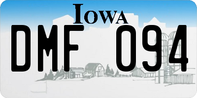 IA license plate DMF094