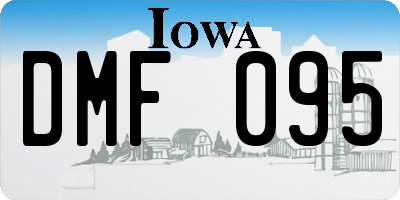 IA license plate DMF095