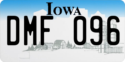 IA license plate DMF096