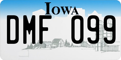 IA license plate DMF099