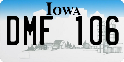 IA license plate DMF106