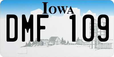IA license plate DMF109