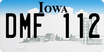 IA license plate DMF112