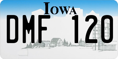 IA license plate DMF120