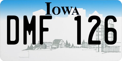 IA license plate DMF126