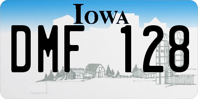 IA license plate DMF128