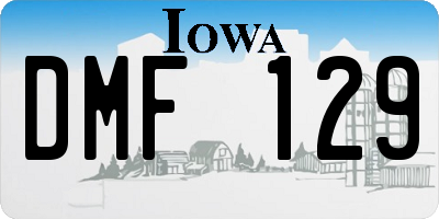 IA license plate DMF129