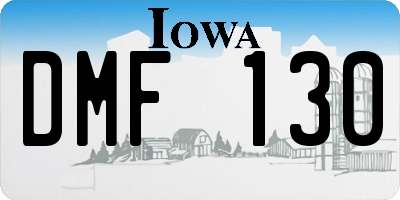 IA license plate DMF130