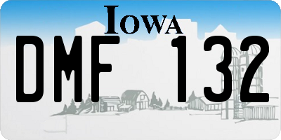 IA license plate DMF132