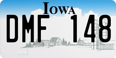 IA license plate DMF148
