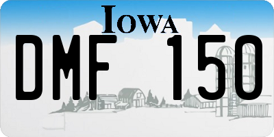 IA license plate DMF150