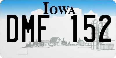 IA license plate DMF152