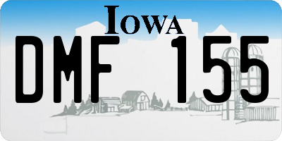 IA license plate DMF155