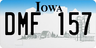 IA license plate DMF157
