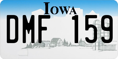 IA license plate DMF159