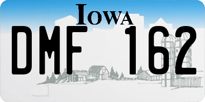 IA license plate DMF162