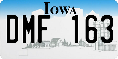 IA license plate DMF163