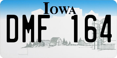 IA license plate DMF164