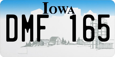 IA license plate DMF165