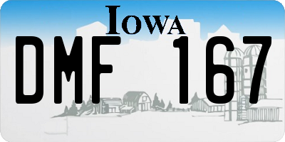IA license plate DMF167