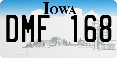 IA license plate DMF168