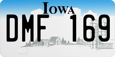 IA license plate DMF169