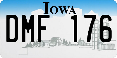 IA license plate DMF176