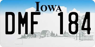 IA license plate DMF184