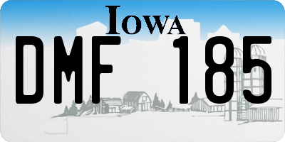 IA license plate DMF185