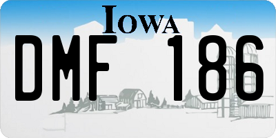IA license plate DMF186