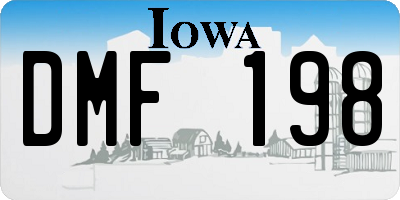 IA license plate DMF198