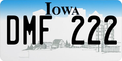 IA license plate DMF222