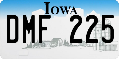 IA license plate DMF225