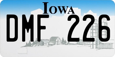 IA license plate DMF226