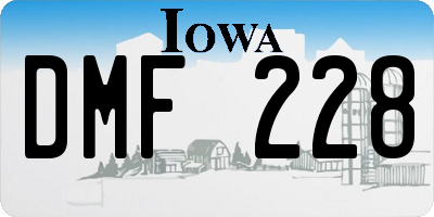 IA license plate DMF228