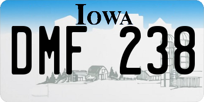 IA license plate DMF238