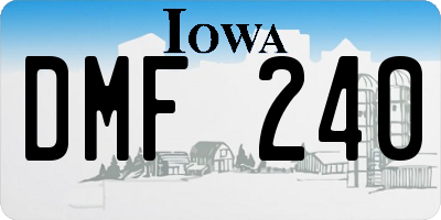 IA license plate DMF240