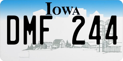 IA license plate DMF244