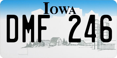 IA license plate DMF246