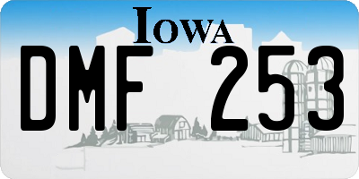 IA license plate DMF253