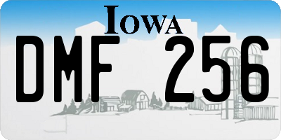 IA license plate DMF256