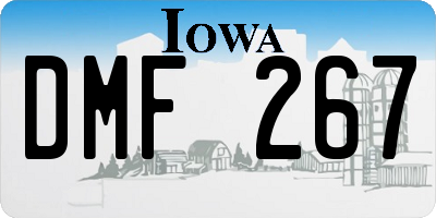 IA license plate DMF267