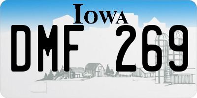 IA license plate DMF269